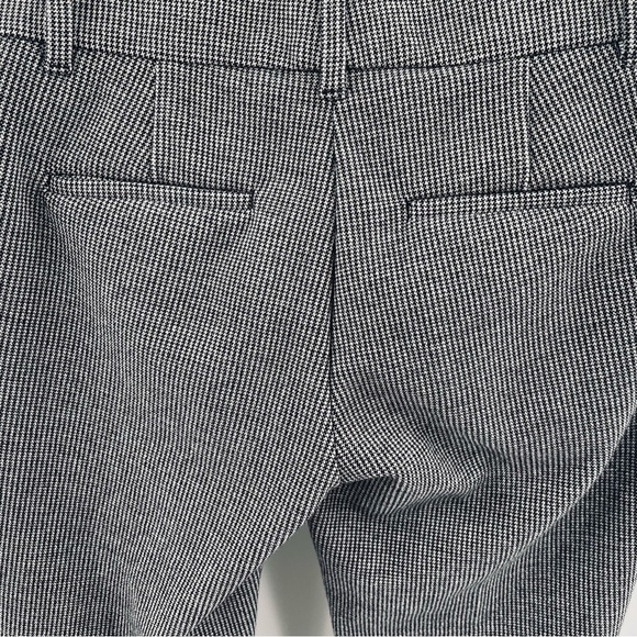 Ann Taylor Black White Tiny Houndstooth Print Pockets Zip Pants Trousers Office - Picture 5 of 12